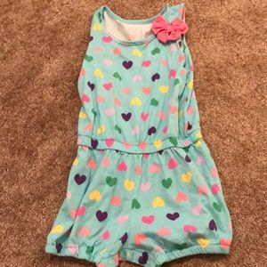 Colorful Children’s Place heart romper. 4T 💙💜❤️